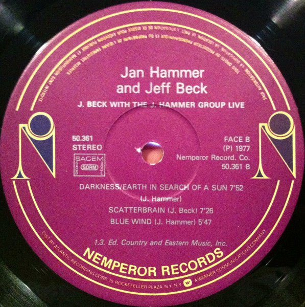 Jeff Beck With The Jan Hammer Group -Live