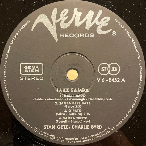 Stan Getz / Charlie Byrd -Jazz Samba