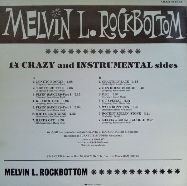 Melvin L. Rockbottom -Lunatic Boogie