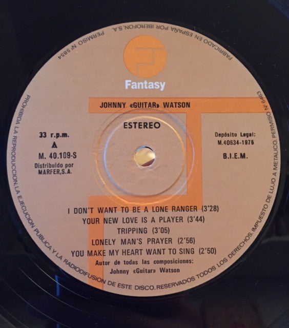 Johnny Guitar Watson -I Don't Want To Be A Lone Ranger
