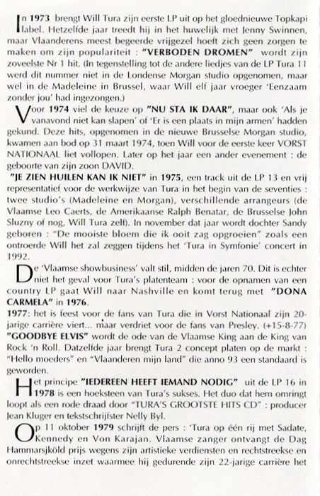 Tura* -Tura's Grootste Hits 1973 - 1993