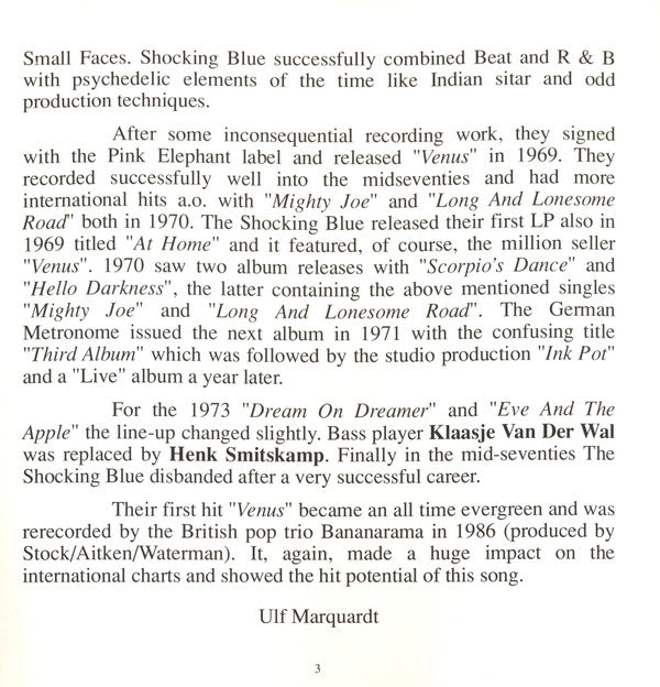 Shocking Blue -20 Greatest Hits