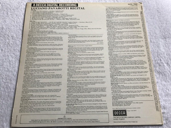 Luciano Pavarotti - Luciano Pavarotti Recital