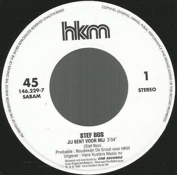 Stef Bos -Jij Bent Voor Mij
