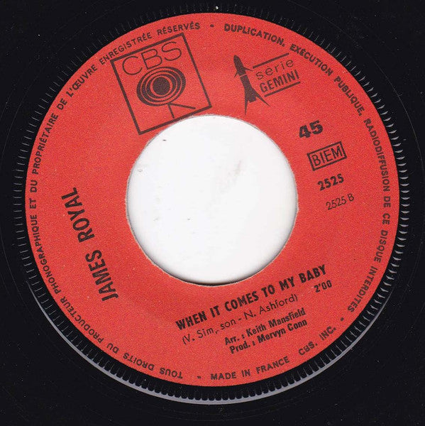 James Royal -Call My Name / When It Comes To My Baby