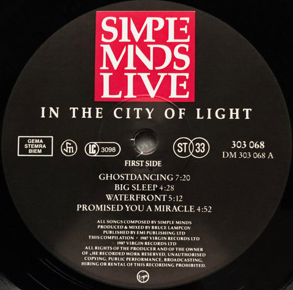 Simple Minds -Live In The City Of Light