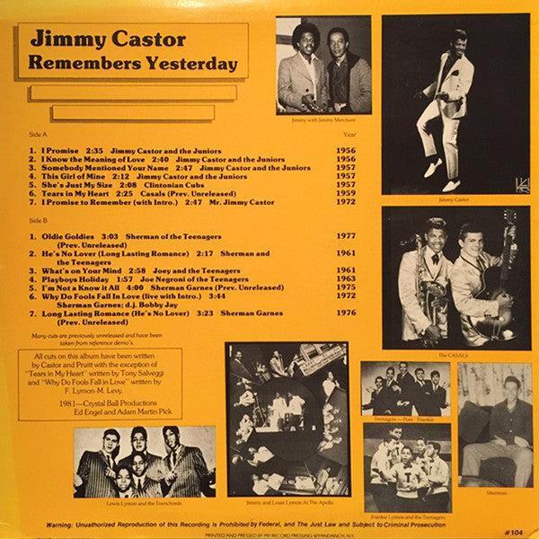 Jimmy Castor -I Promise To Remember Yesterday