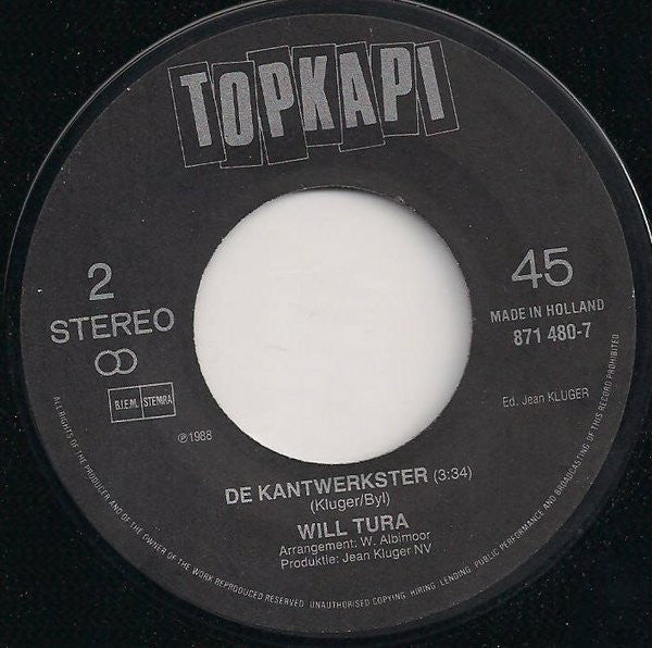 Will Tura -Mooi, 't Leven Is Mooi (Get Me Some Help) / De Kantwerkster