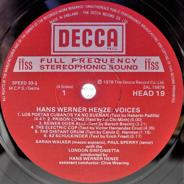 Henze* -Voices