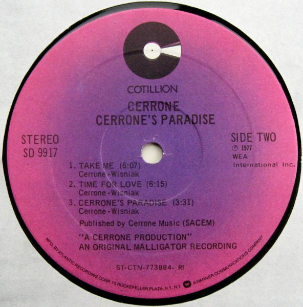 Cerrone -Cerrone's Paradise