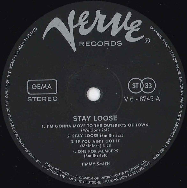 Jimmy Smith -Stay Loose