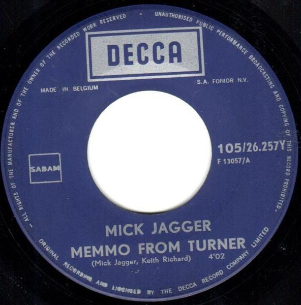 Mick Jagger -Memo From Turner