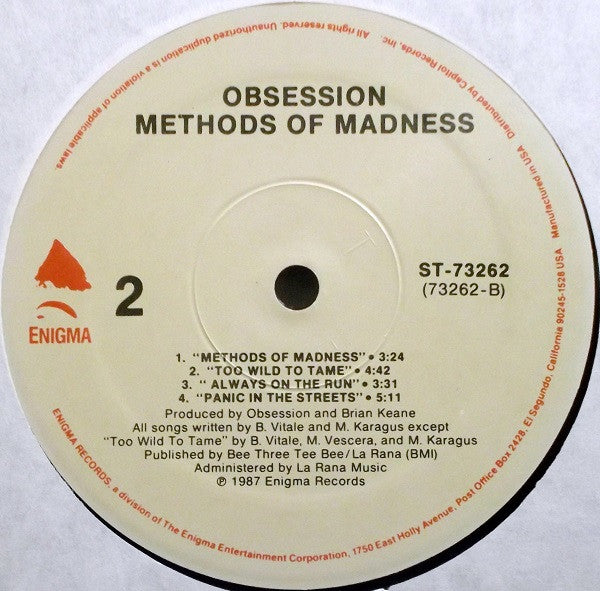 Obsession (6) -Methods Of Madness