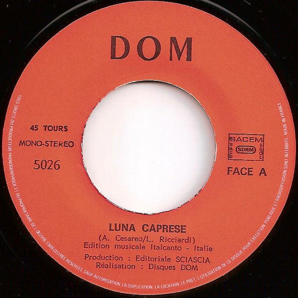Joe "Nat" Palele Orchestra -Luna Caprese / Love Me Love