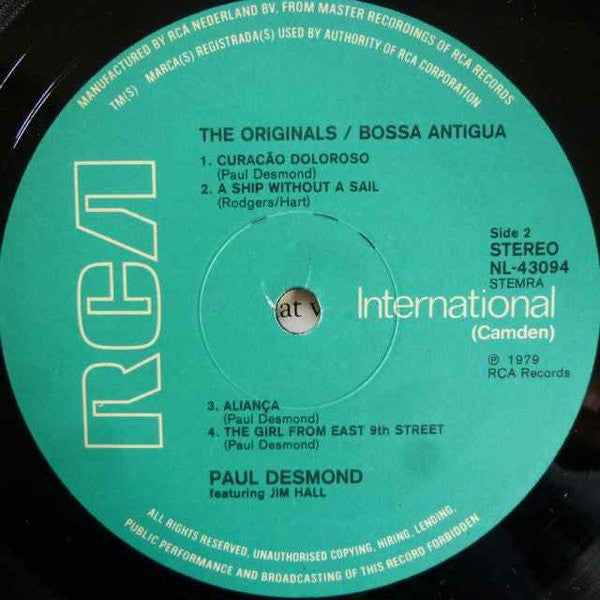 Paul Desmond Featuring Jim Hall -Bossa Antigua