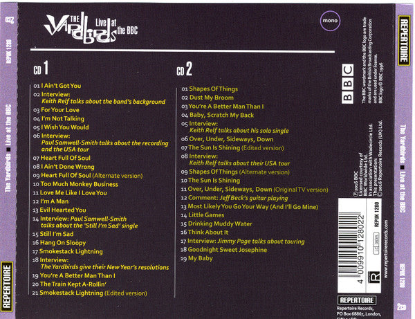 The Yardbirds -Live At The BBC