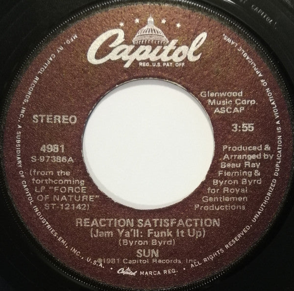 Sun (7) - Reaction Satisfaction (Jam Ya'll: Funk It Up)
