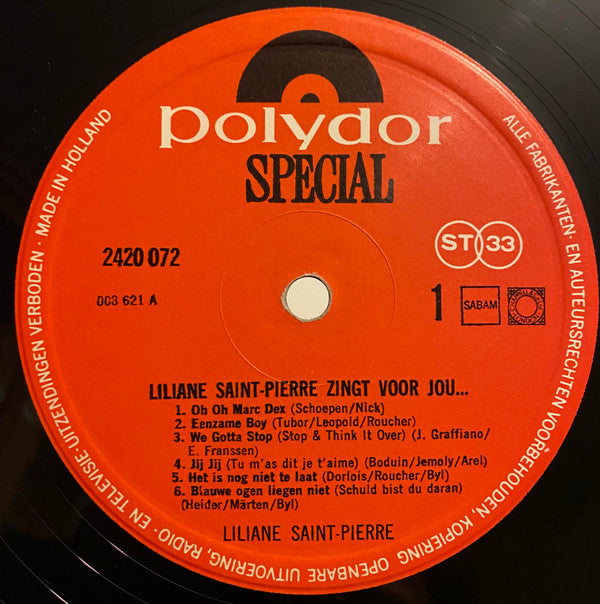 Liliane Saint-Pierre -Zingt Voor Jou