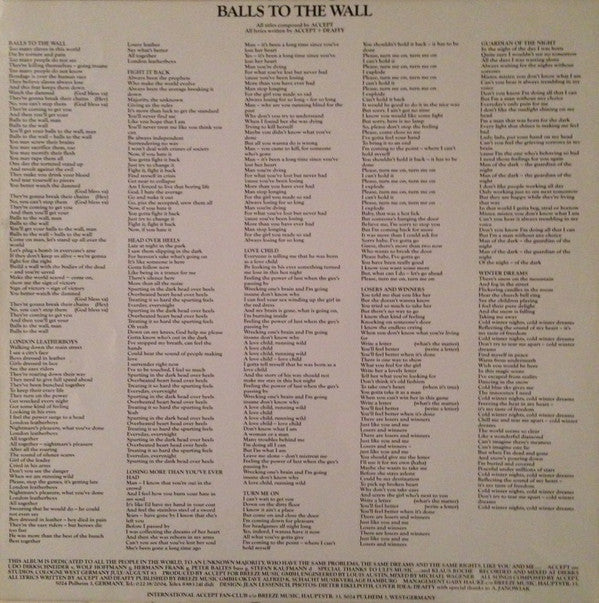 Accept - Balls To The Wall