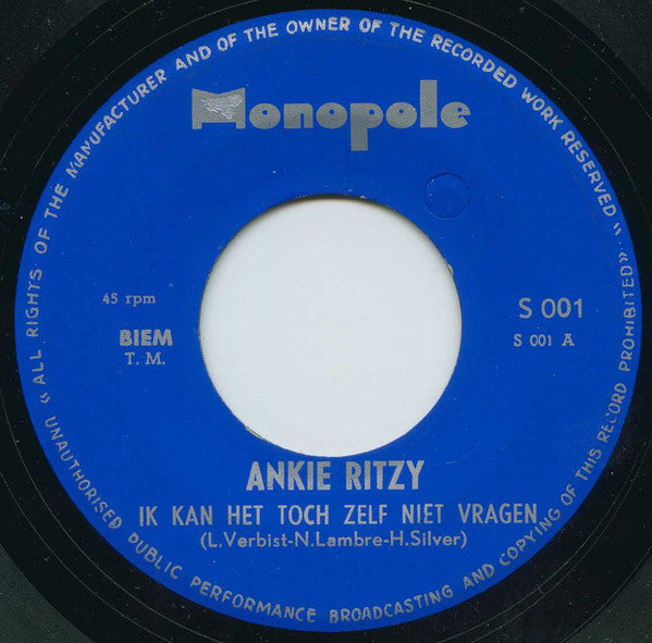 Ankie Ritzy - Ik Kan Het Toch Zelf Niet Vragen