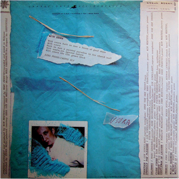 Wim Mertens, Soft Verdict -Usura