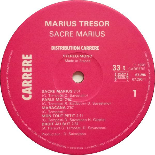 Marius Tresor* -Sacré Marius / Dans La Vie Faut Rigoler