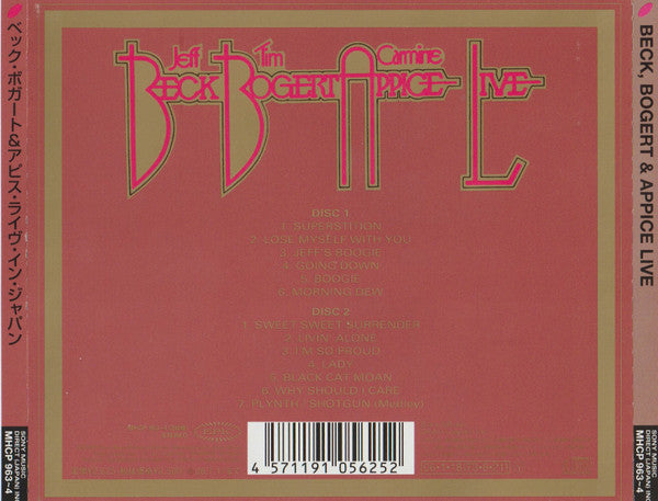 Beck, Bogert & Appice -Beck, Bogert & Appice Live