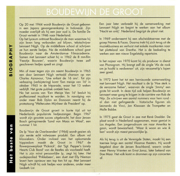 Boudewijn De Groot - Het Beste Van Boudewijn De Groot