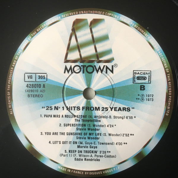 Various -25 N°1 Hits From 25 Years