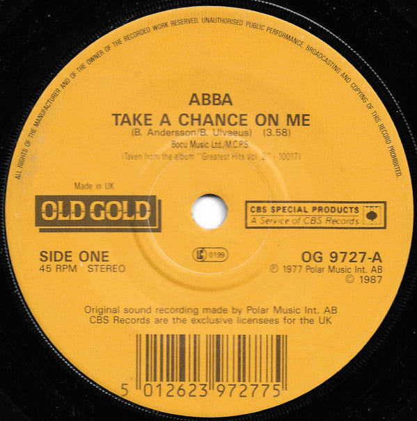 ABBA -Take A Chance On Me / Chiquitita