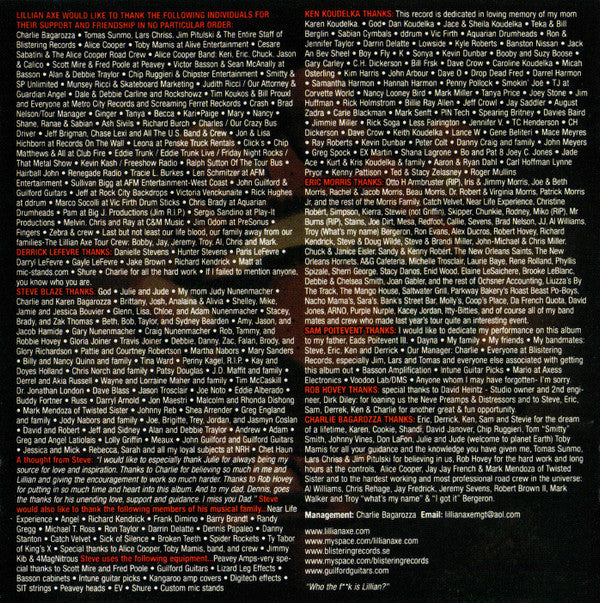 Lillian Axe - Sad Day On Planet Earth