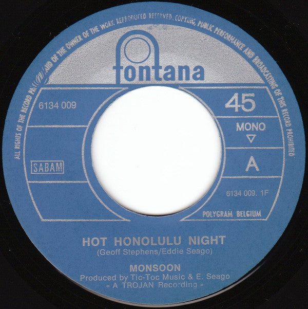 Monsoon (8) -Hot Honolulu Night / Come Back Jane