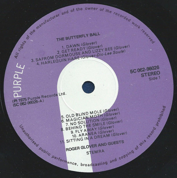 Roger Clover And Guests* -The Butterfly Ball And The Grasshopper's Feast