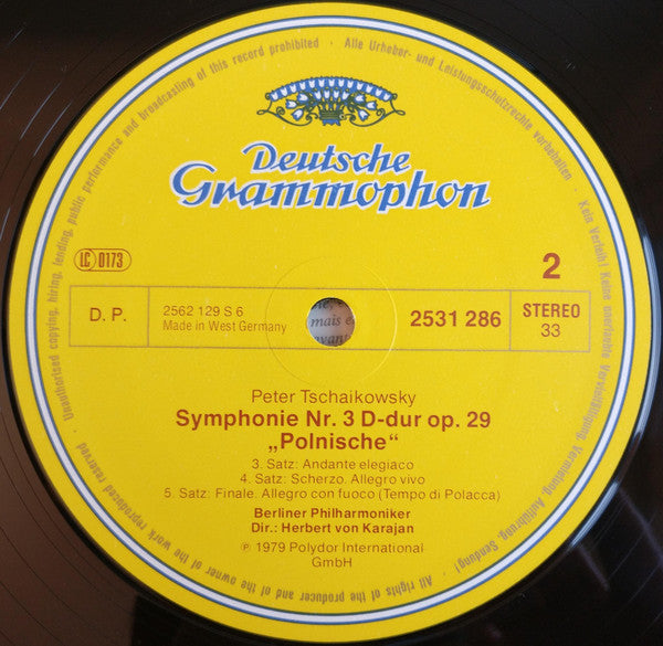 Tschaikowsky* / Herbert Von Karajan / Berliner Philharmoniker - Symphonie Nr. 3 »Polnische« - »Polish«