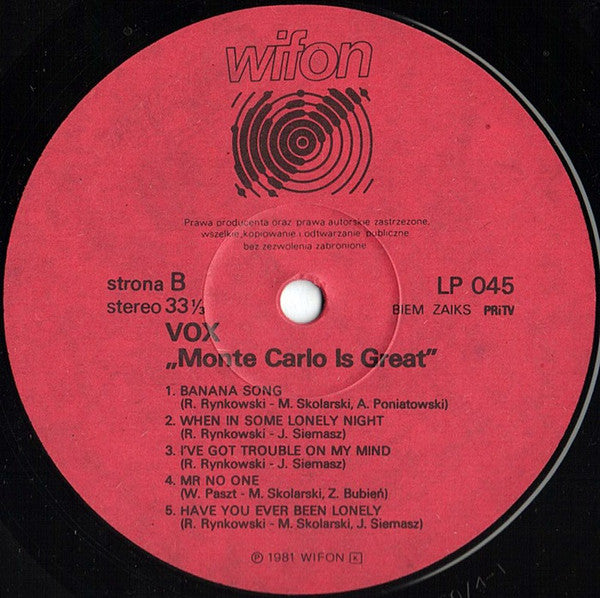 VOX (7) -Monte Carlo Is Great