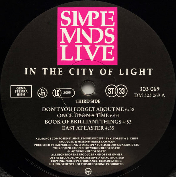 Simple Minds -Live In The City Of Light