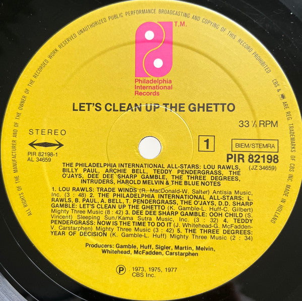 The Philadelphia International All-Stars* -Let's Clean Up The Ghetto