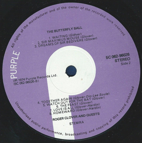 Roger Clover And Guests* -The Butterfly Ball And The Grasshopper's Feast