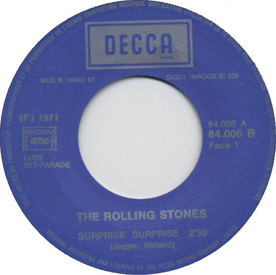 The Rolling Stones -Surprise, Surprise / Parachute Woman