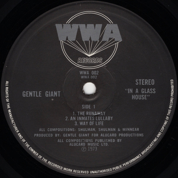 Gentle Giant -In A Glass House