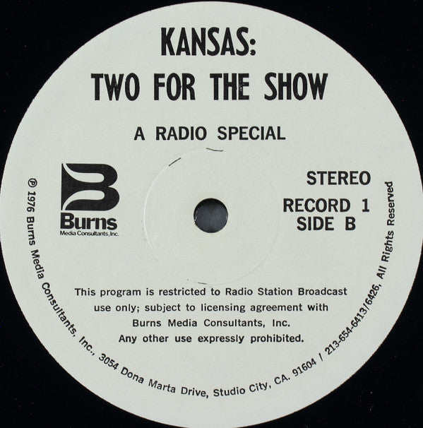 Kansas (2) -Two For The Show - A Radio Special