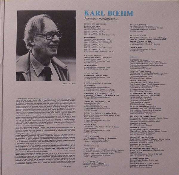 Wolfgang-Amadeus Mozart* - Alfred Prinz, Dietmar Zeman, Orchestre Philharmonique De Vienne*, Karl Bœhm* - Concerto Pour Clarinette En La Majeur, K. 622 / Concerto Pour Basson En Si Bémol Majeur, K. 191