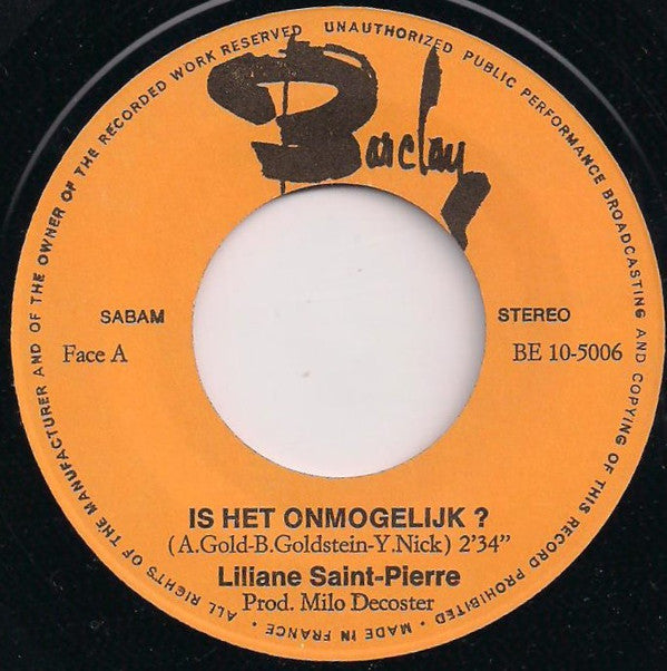 Liliane Saint-Pierre -Is Het Onmogelijk ?