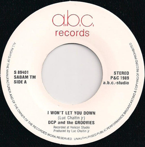 DCP* and The Groovies (5) featuring Patrick Deconinck* -I Won't Let You Down