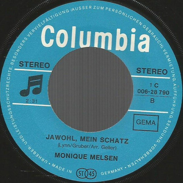 Monique Melsen -Wie Ein Bunter Kinderball / Jawohl, Mein Schatz