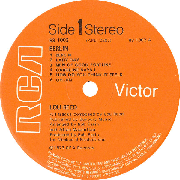 Lou Reed -Berlin