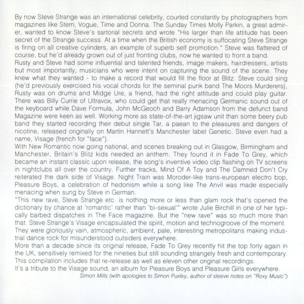 Visage -Fade To Grey (The Best Of Visage)