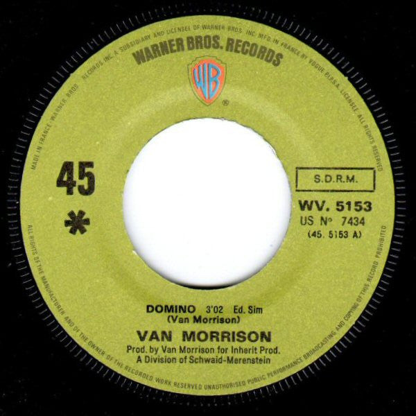 Van Morrison -Domino / Sweet Jannie