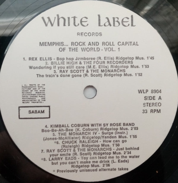 Various -Memphis... Rock And Roll Capital Of The World Vol. 1
