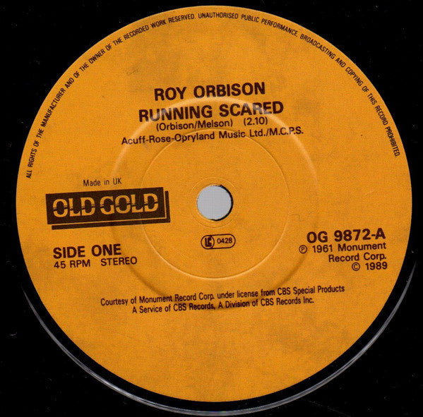 Roy Orbison -Running Scared / Crying